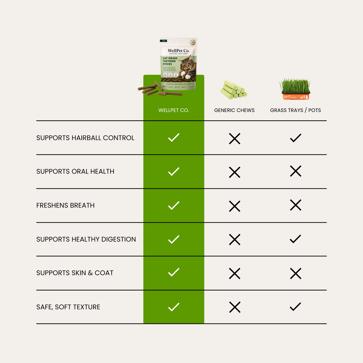 Cat Grass Teething Sticks